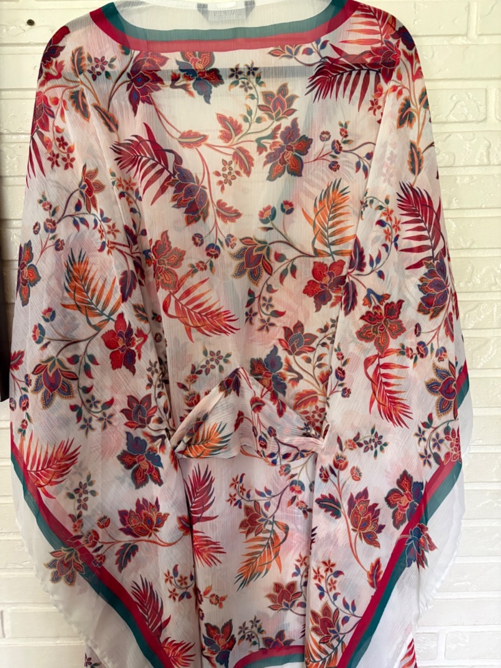 Lauren Ralph Lauren Crinkle Chiffon Cover-Up in Jacobean Floral Size S/M - Picture 2 of 6